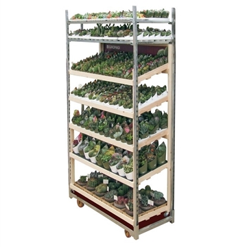 NORMAL SELECTION: TROLLEY &amp; MIDI BUNDLE - wooden display and 2 refill shelves (from pot 3,5 to pot 17)
