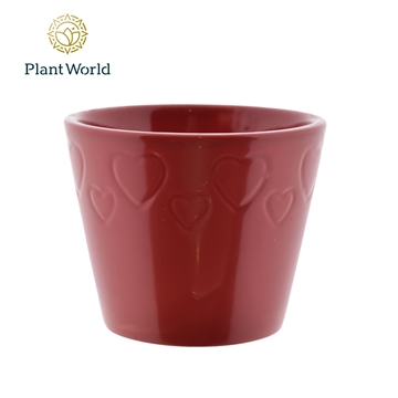 Keramiek &#39;Denver&#39; rood 7cm zonder plant