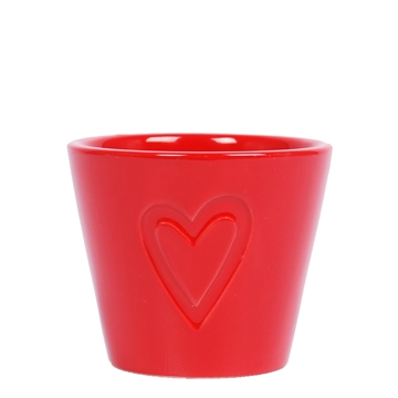 Keramiek &#39;Boston&#39; rood 7cm zonder plant